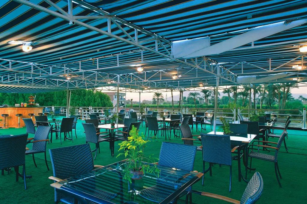 Sun deck of the Radamis II Nile Cruise Nile cruise